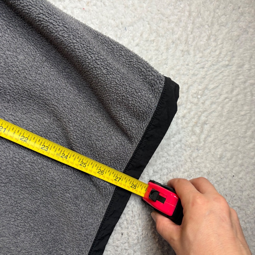 The North Face Denali Hoodie Mens Large Grey Black Polartec Fleece Jacket T132 - Picture 9 of 9